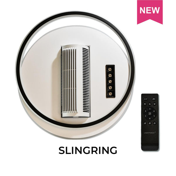 SLINGRING Ceiling Fan with LED Light, Remote Control & Voice Command (Aladdin Smart Control)