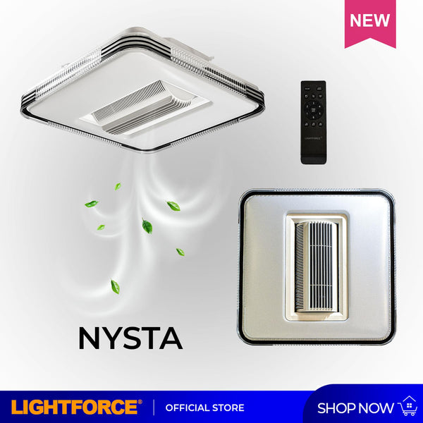 NYSTA Ceiling Fan with LED Light, Remote Control & Voice Command (Aladdin Smart Control)