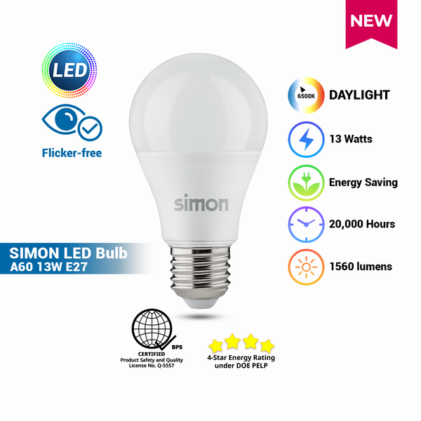 SIMON LED BULB A60 13W E27
