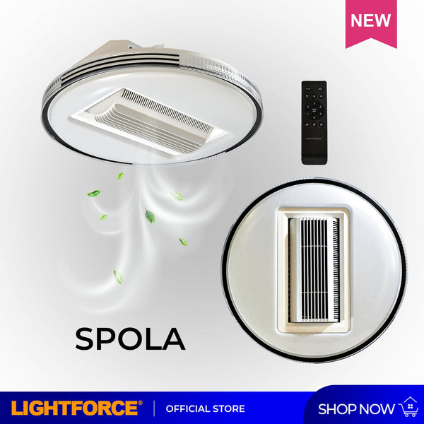 SPOLA Ceiling Fan with LED Light, Remote Control & Voice Command (Aladdin Smart Control)