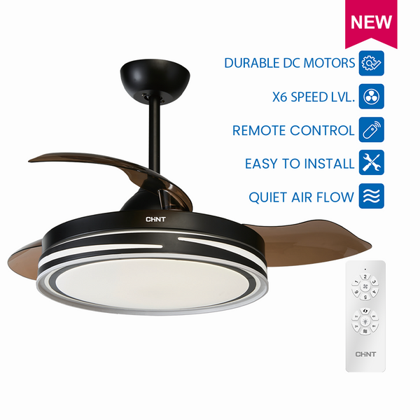 Chint Ceiling Fan CTFL71-6 Black 71W Tricolor