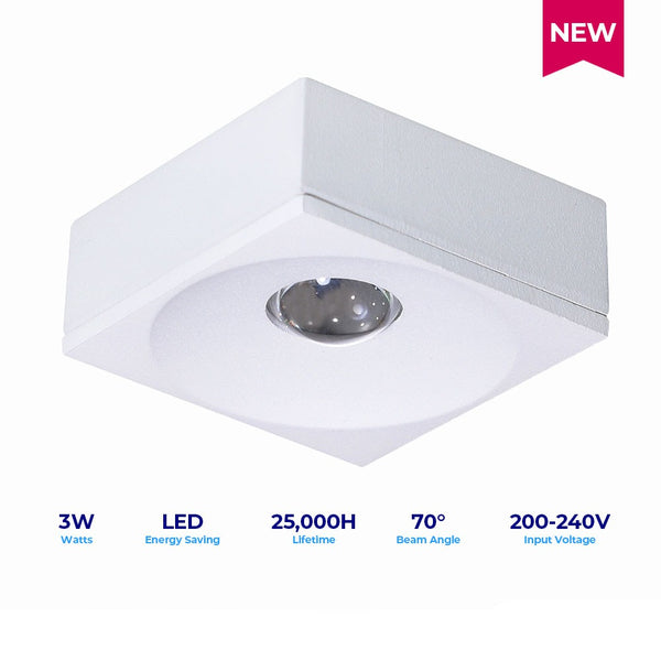Lightforce Led Downlight Cabinet SQ 3W WH 3000k