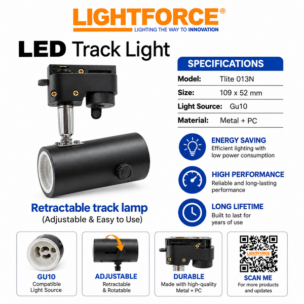 LED Track Light 013N – Retractable Adjustable Track Lamp