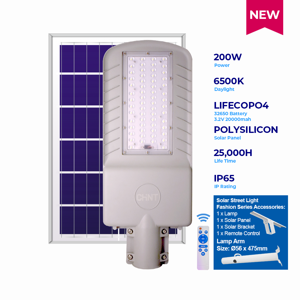 Lightforce Solar Control Chint High Lumens Solar Streetlight 200Watts – Lightforce Corporation