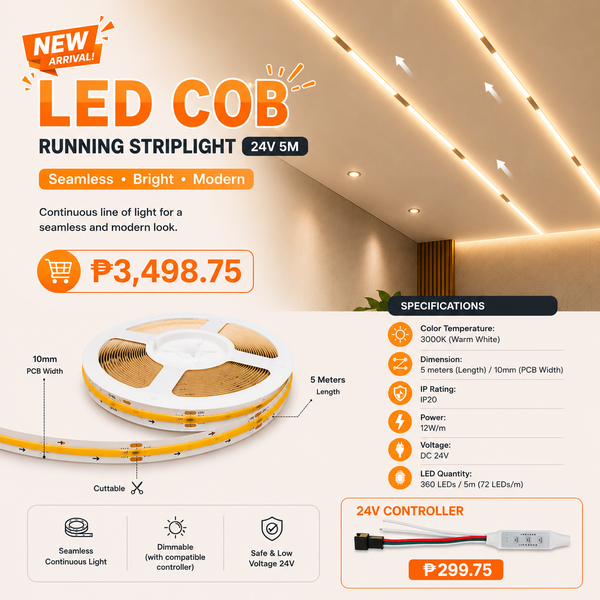 LED COB Running Striplight 24V 5M