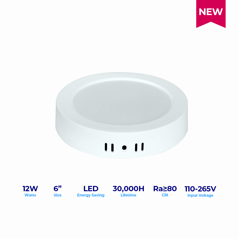 Essential Surface Led Downlight DOB 12W 6" RD