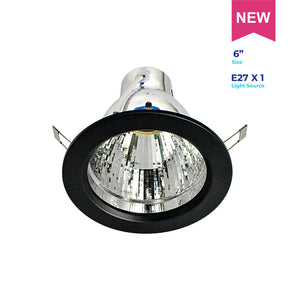 Downlight F50N 6" E27 Black