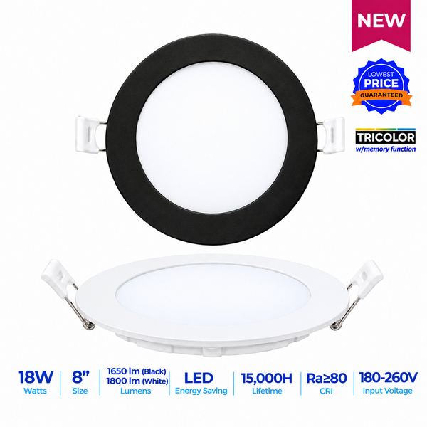 Led Recessed Downlight Essential 8" 18W RD Tricolor w/ memory function