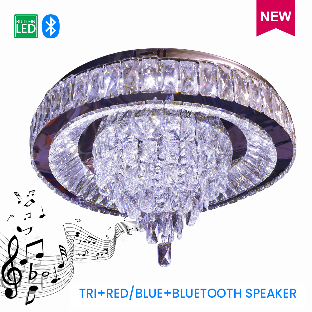 Low Ceiling Lamp 3056-600 RD TRI+RB+MP3 W/ REMOTE