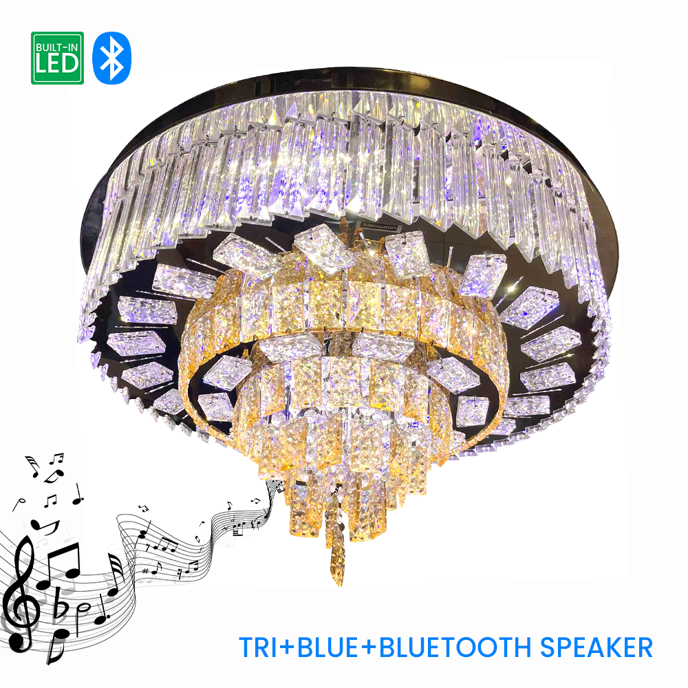 Low Ceiling Lamp 6005-600 RD TRI+RB+MP3 WITH REMOTE