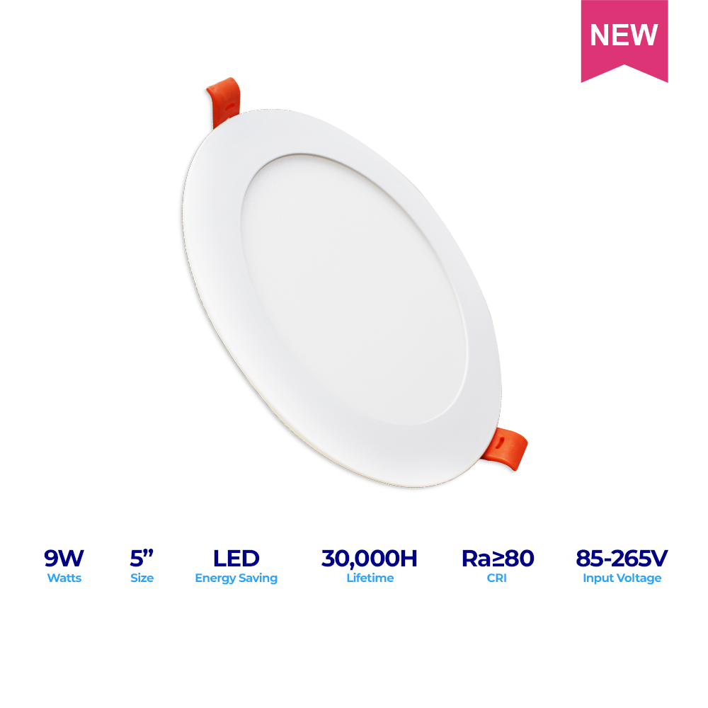 LED Superflat Essential 5" 9W RD Tricolor