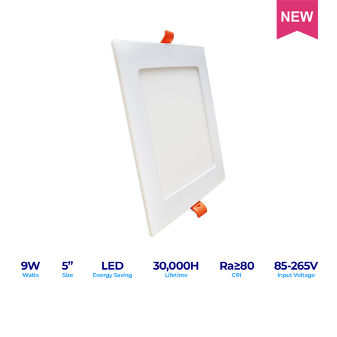 LED Superflat Essential 5" 9W SQ Tricolor