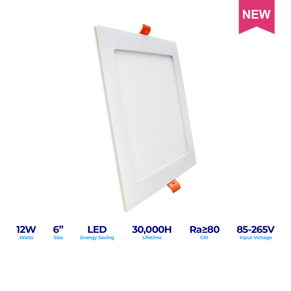 LED Superflat Essential 6" 12W SQ Tricolor