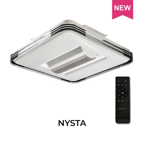 NYSTA Ceiling Fan with LED Light, Remote Control & Voice Command (Aladdin Smart Control)