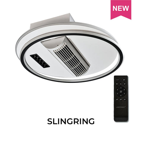 SLINGRING Ceiling Fan with LED Light, Remote Control & Voice Command (Aladdin Smart Control)