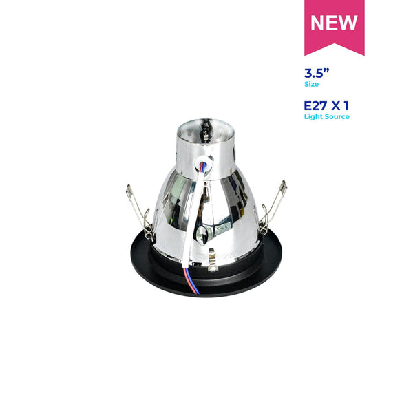 Downlight F35N 3.5" E27 Black