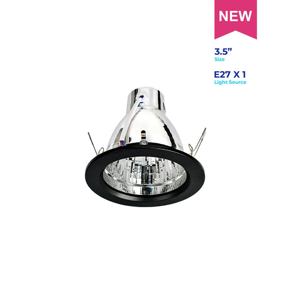 Downlight F35N 3.5" E27 Black