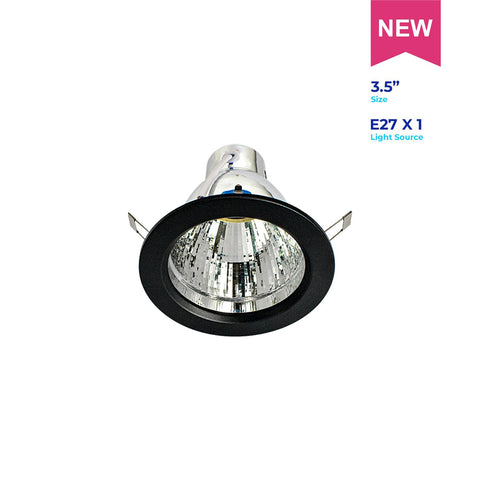 Downlight F35N 3.5" E27 Black