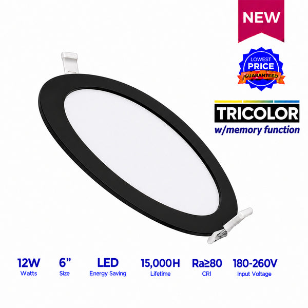 Led Recessed Downlight Essential 6" 12W RD Tricolor w/ memory function