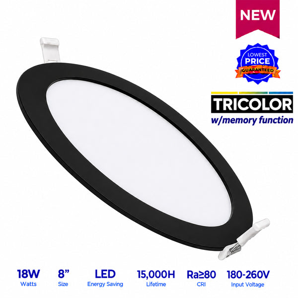 Led Recessed Downlight Essential 8" 18W RD Tricolor w/ memory function