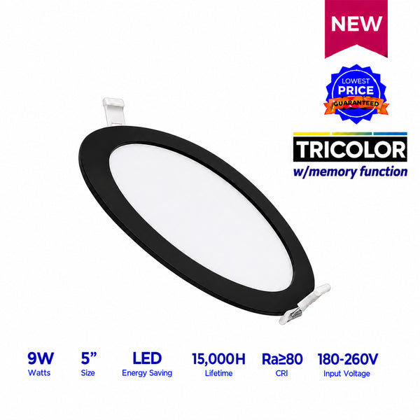 Led Recessed Downlight Essential 5" 9W RD Tricolor w/ memory function