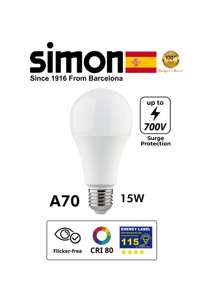 SIMON LED BULB A70 15W E27