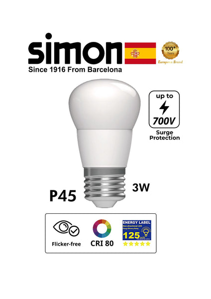 SIMON LED BULB P45 3W E27