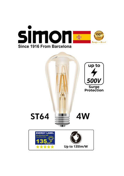SIMON LED Filament ST64 4W E27