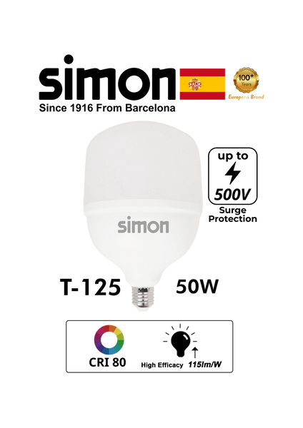 Simon High Powered Bulb Sanabria T125 50W