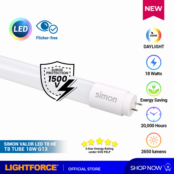 Simon Valor Led T8 HE 18W