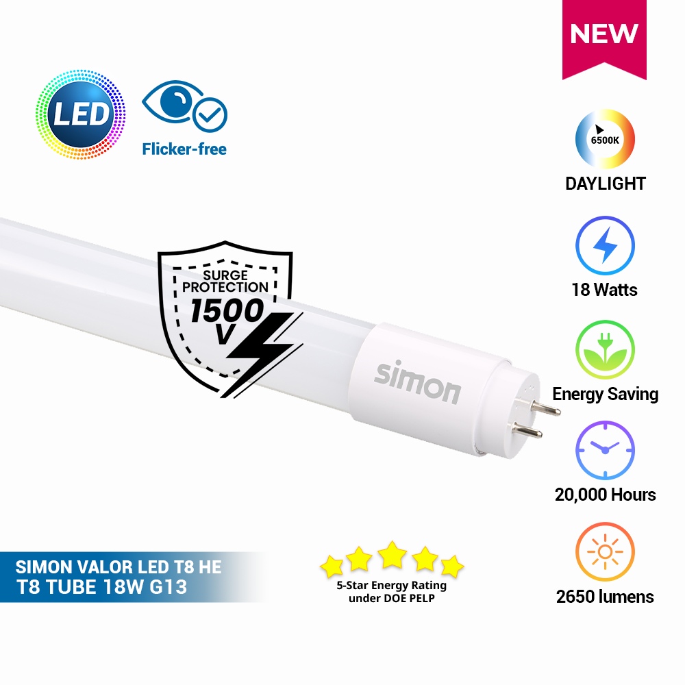 Simon Valor Led T8 HE 18W