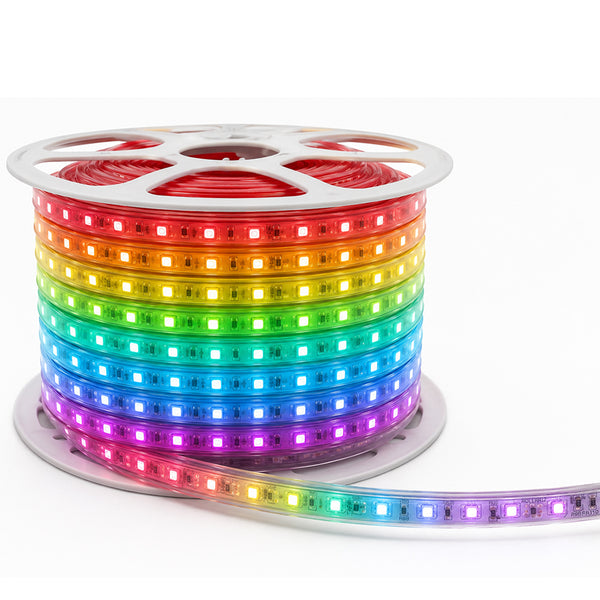 Flexible LED Strip Light 5050 RGB 220V 9W IP65 Single Line 10mm