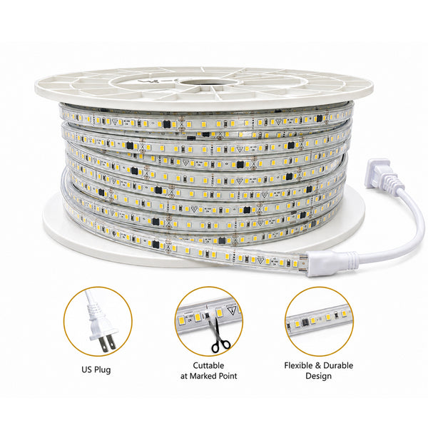 Flexible LED Striplight 220V 9W 8mm IP65 (Single Line, 2835 SMD)