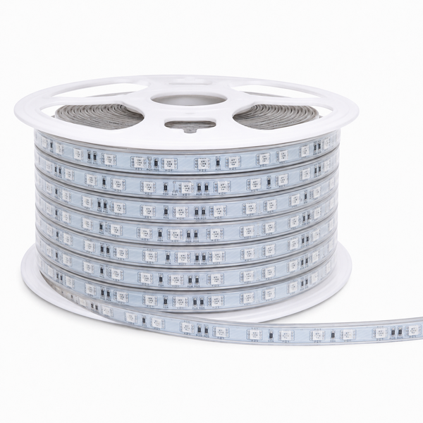 Flexible LED Strip Light 5050 RGB 220V 9W IP65 Single Line 10mm
