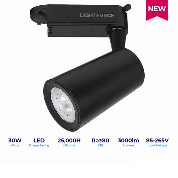 Lightforce Led Tracklight 30W BK 3000k