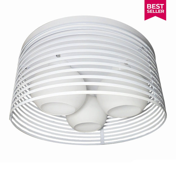 Lightforce Low Ceiling Lamp 8800/3 White