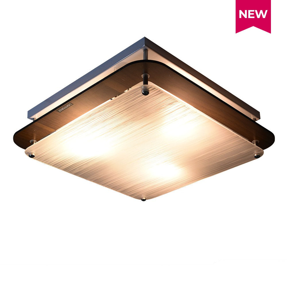 Lightforce Low Ceiling Lamp C5207-3 SQ Darkwood