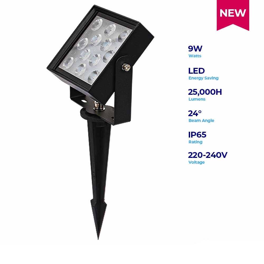 Lightforce Led Spike Lollipop SQ 9w Garden Light 6500k