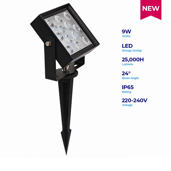 Lightforce Led Spike Lollipop SQ 9w Garden Light 3000k