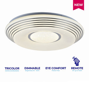 Lightforce Low Ceiling Lamp HFX 0786-350 Tricolor + Dimmable W/ RF REMOTE CONTROL