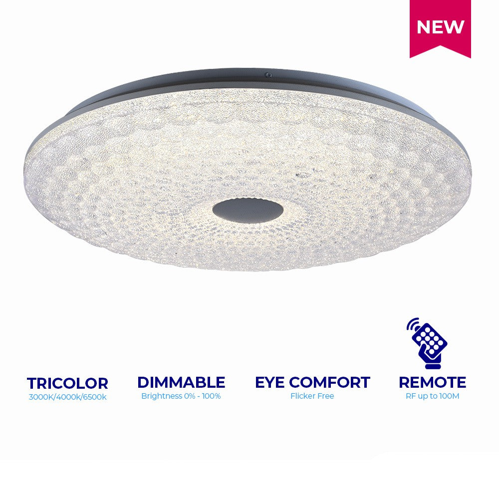 Lightforce Low Ceiling Lamp HFX 0787-350 Tricolor + Dimmable W/ RF REMOTE CONTROL