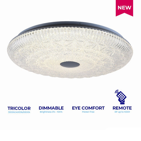 Lightforce Low Ceiling Lamp HFX 0789-350 Tricolor + Dimmable W/ RF REMOTE CONTROL