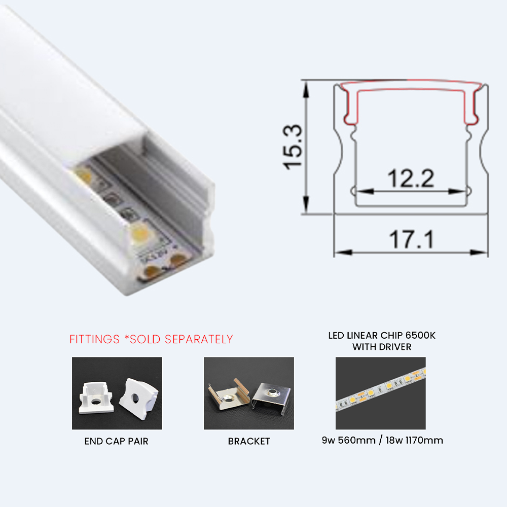Basic Led Profile LED ALUMINUM PROFILE – Lightforce Corporation