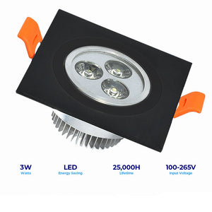 Lightforce Led Downlight H047 3W BK 3000k