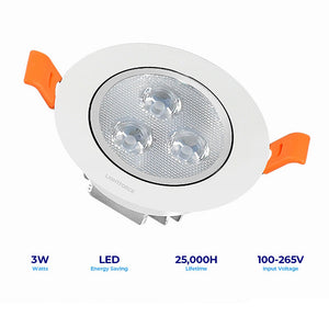 Lightforce Led Downlight H048 3W WH 3000k