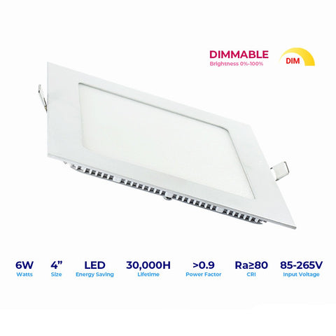 Lightforce Led Ultraslim Dimmable 6W SQ 4 inches 6500k
