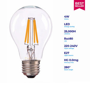 Lightforce Led Filament Bulb A60 E27 4W 2700k warmwhite