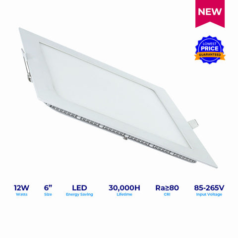 LED Superflat Essential 6" 12W SQ